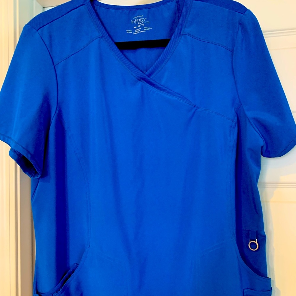 Cherokee Infinity Blue Scrub Set (top & pants)